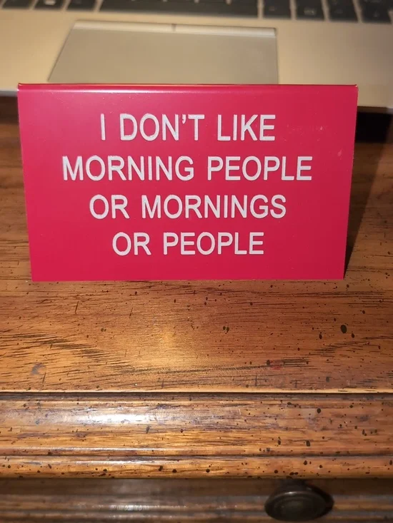 Red Desk Sign - Picture 1 of 1